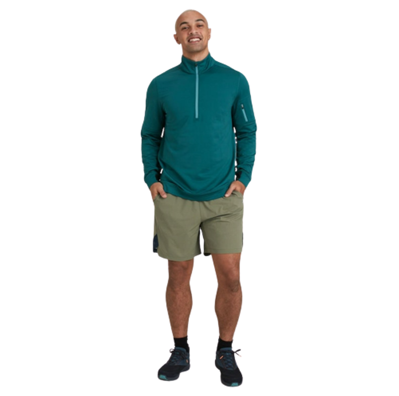 Kathmandu WDN Play Men's 1/4 Zip Pullover in Dive -1